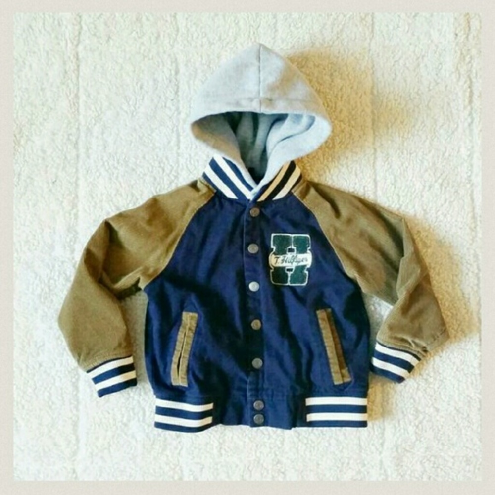 📚Tommy Hilfiger hoody letter jacket